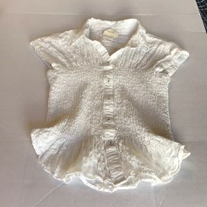 Anthropologie Maeve Small Collared Top